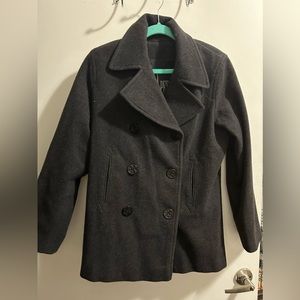 Gray Wool Tench Coat Size M